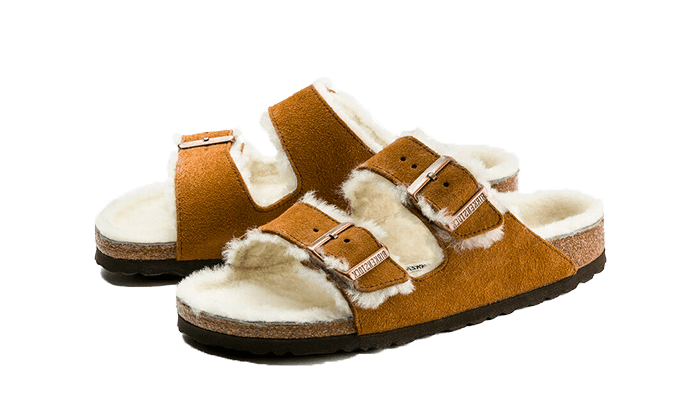 Overkicks - Birkenstock Arizona Shearling Suede Mink (1001128/1001135) - vista trasera