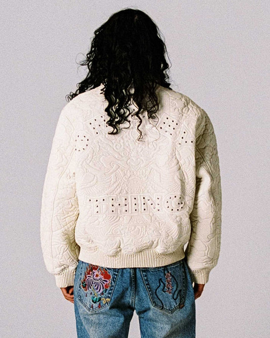 Overkicks - Chaqueta Hans Island Pu Leather Off White (GPLJ221-OWHT) - imagen 2