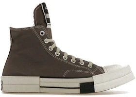 Overkicks - Converse TURBODRK Laceless Chuck Taylor All Star 70 Hi Rick Owens DRKSHDW Iron (A03938C/DC01CX938 A03R0) - vista lateral