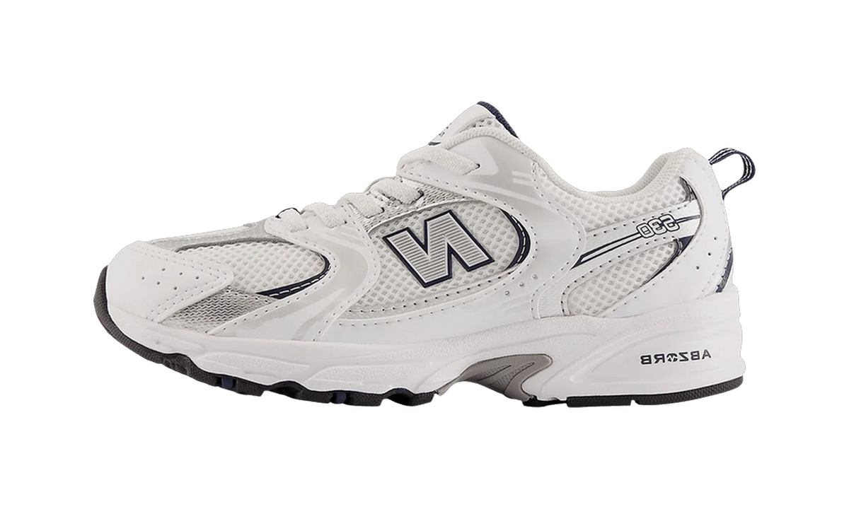 Overkicks - New Balance 530 Bungee White Natural Indigo (PS) (PZ530SB1) - vista lateral