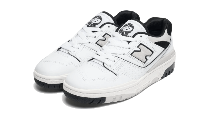 Overkicks - New Balance 550 White Black Grey (Womens) (BBW550JB) - vista trasera