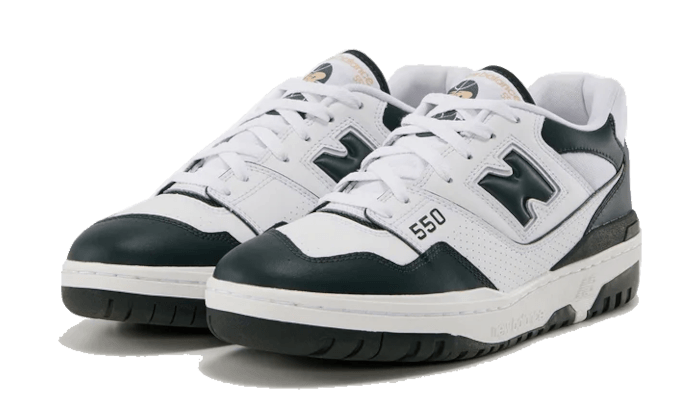 Overkicks - New Balance 550 White Dark Green (BB550GZ1) - vista trasera