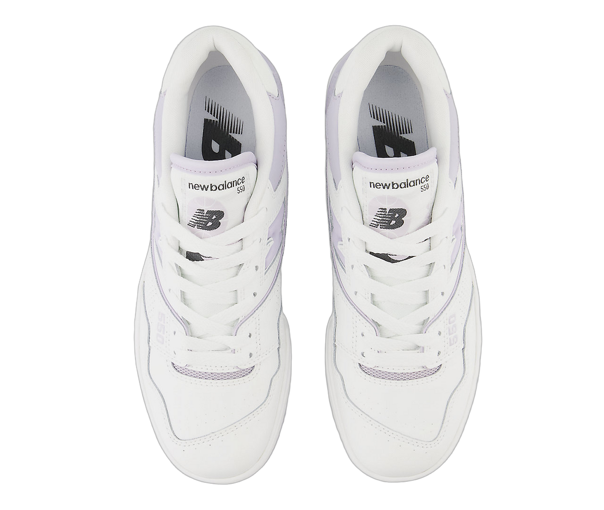 Overkicks - New Balance 550 White Lilac (Womens) (BBW550BV) - par completo