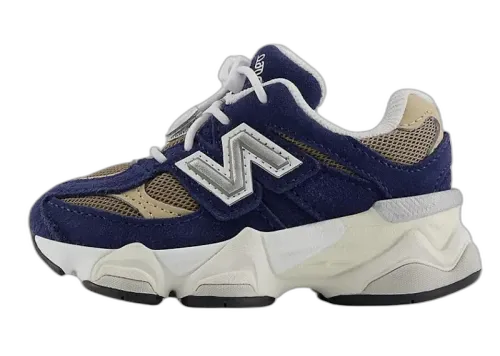 Overkicks - New Balance 9060 Navy Mushroom (TD) (IV9060BF) - vista lateral