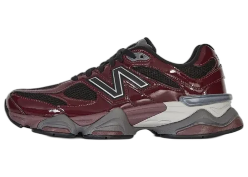 Overkicks - New Balance 9060 Patent Burgundy (U9060CPM) - vista lateral