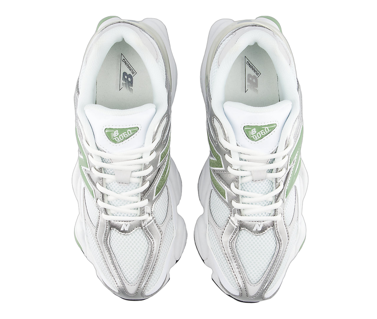 Overkicks - New Balance 9060 White Oregano (U90603B6) - vista trasera