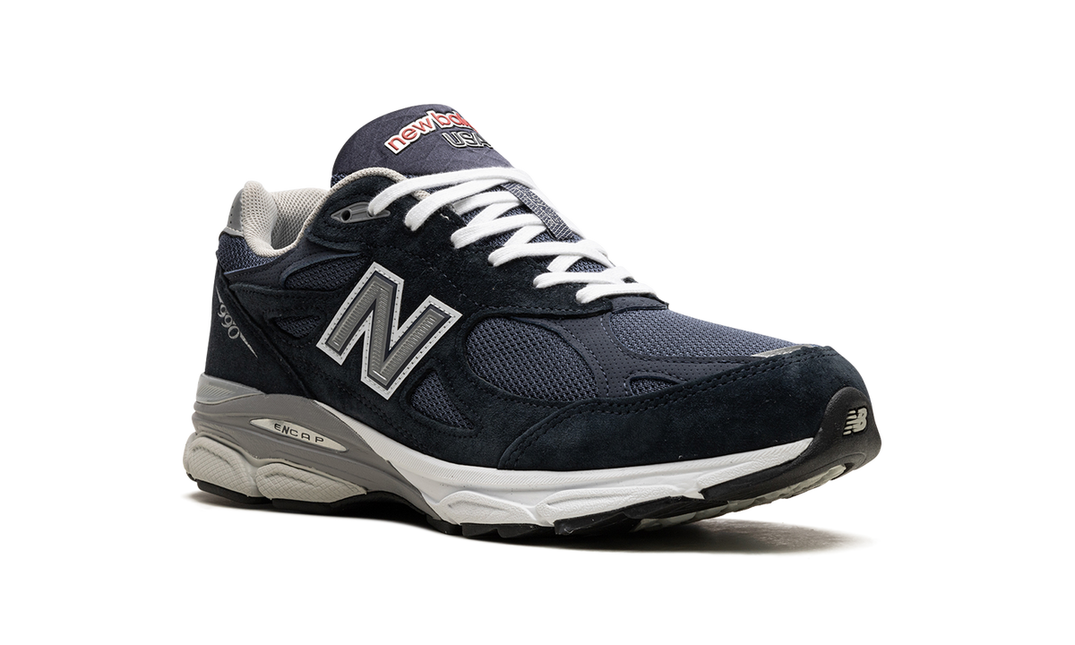 Overkicks - New Balance 990v3 MiUSA Navy Denim (M990NB3) - detalle lateral interior