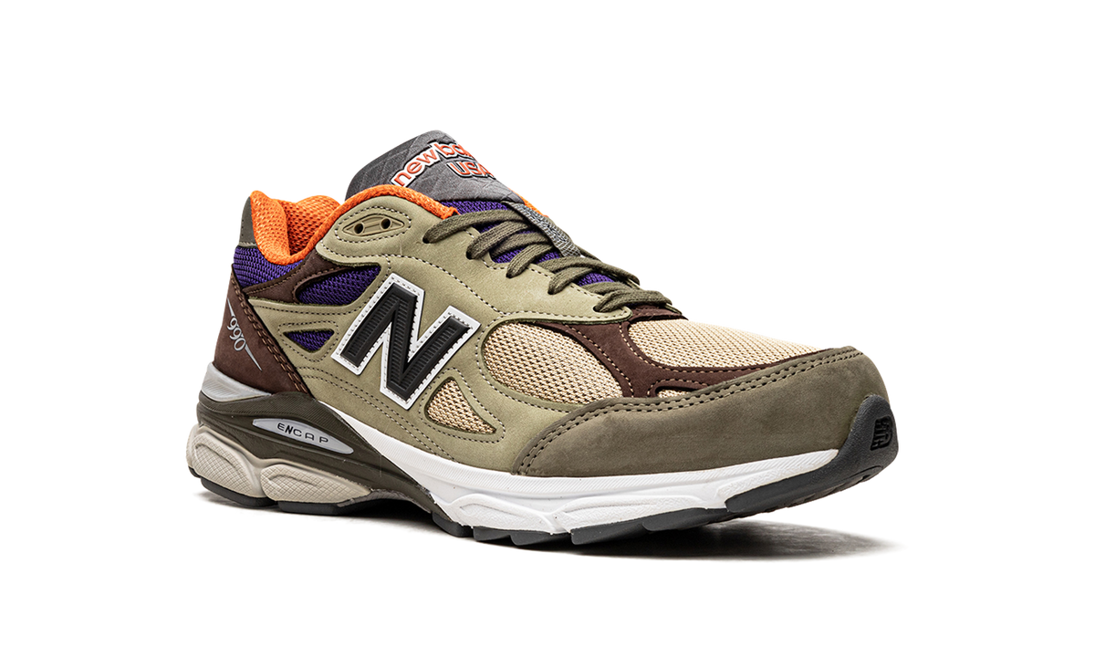Overkicks - New Balance 990v3 MiUSA Teddy Santis Khaki Orange (M990BT3) - detalle lateral interior