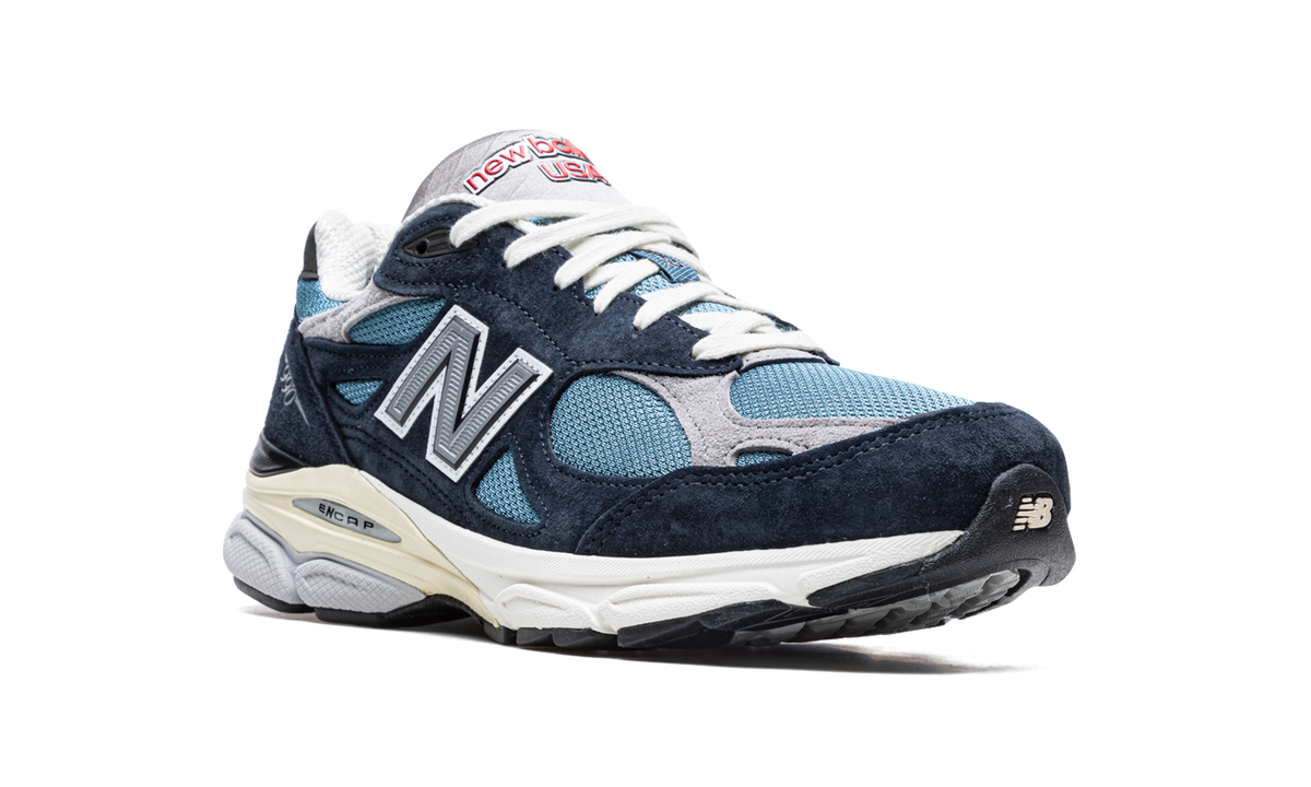 Overkicks - New Balance 990v3 MiUSA Teddy Santis Navy Castlerock (M990TE3) - detalle lateral interior