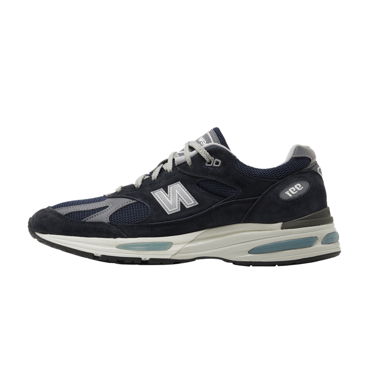 Overkicks - New Balance 991v2 MiUK Dark Navy (U991NV2) - vista lateral