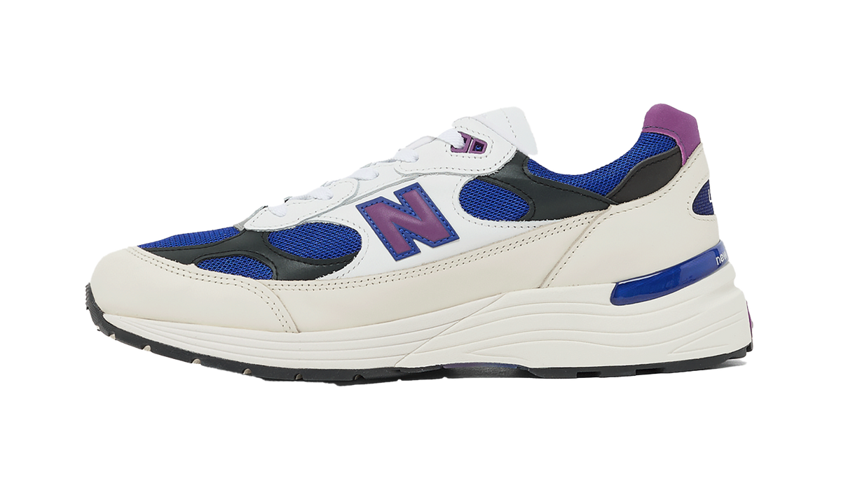 Overkicks - New Balance 992 MiUSA White Royal Purple Fuchsia (U99278L) - vista lateral