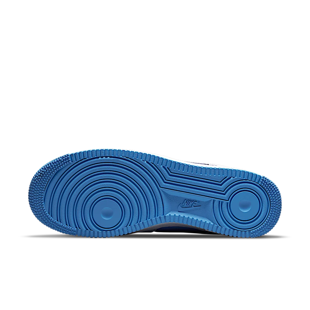 Overkicks - Nike Air Force 1 Low 07 LV8 NBA 75th Anniversary Lakers (DC8874-101) - detalle suela