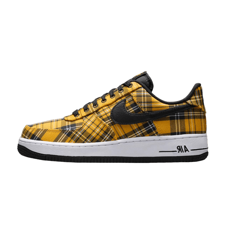 Overkicks - Nike Air Force 1 Low Clueless Yellow Plaid (Women's) (IR5596-900) - vista lateral