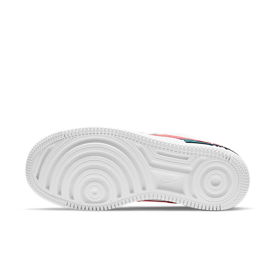 Overkicks - Nike Air Force 1 Low Shadow White Solar Red (DB3902-100) - detalle suela