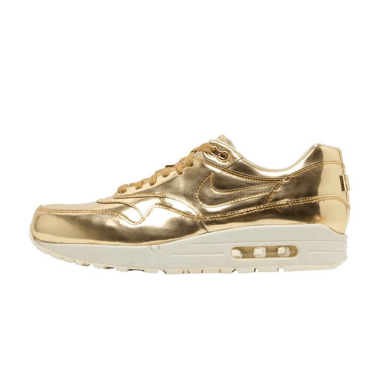 Overkicks - Nike Air Max 1 Liquid Gold (Women's) (616170-700) - vista lateral