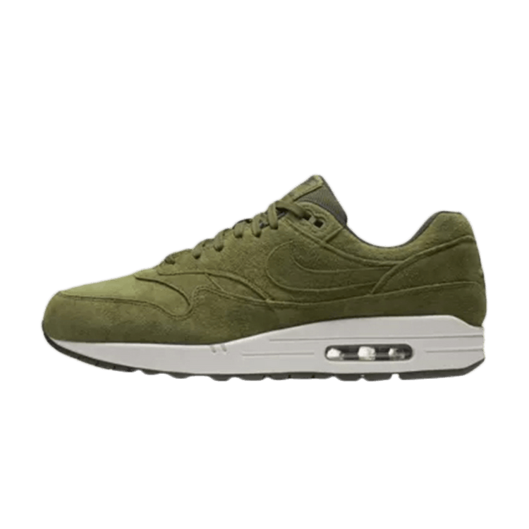 Overkicks - Nike Air Max 1 Olive Canvas Suede (875844-301) - vista lateral