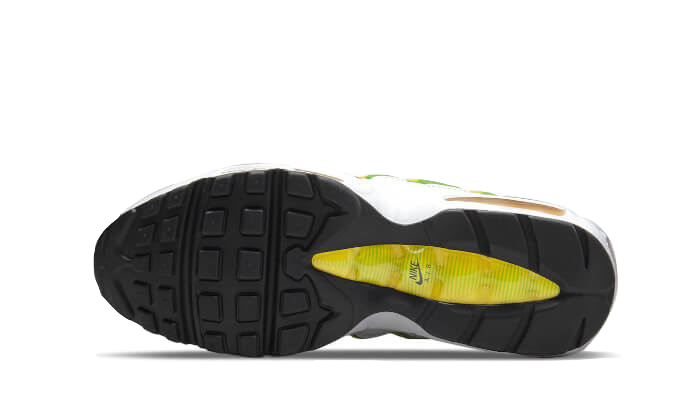 Overkicks - Nike Air Max 95 Essential White Green Apple Tour Yellow (DQ3429-100) - par completo