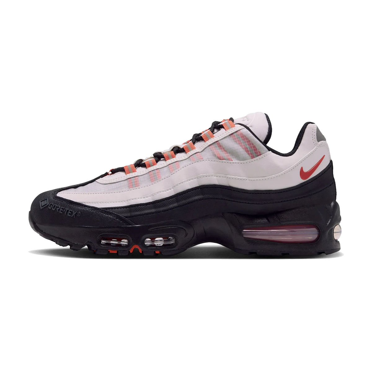 Overkicks - Nike Air Max 95 Gore-Tex Big Bubble Light Bone Campfire Orange (IO1877-001) - vista lateral