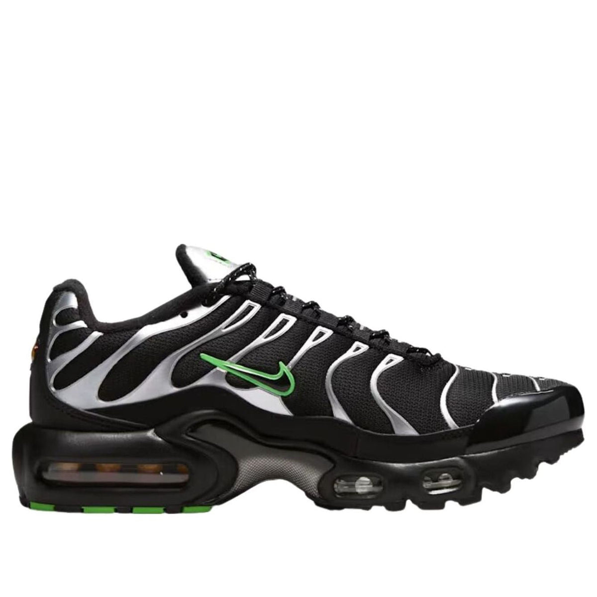 Overkicks - Nike Air Max Plus Black Green Strike Metallic Silver (GS) (DR8002-001) - imagen 6