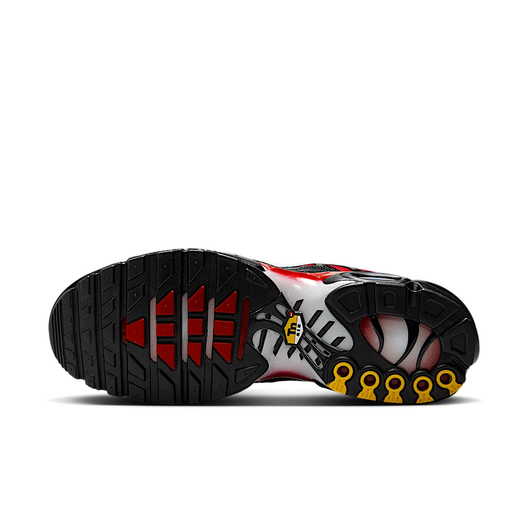 Overkicks - Nike Air Max Plus Pure Platinum University Red Black White (DM0032-017) - detalle suela