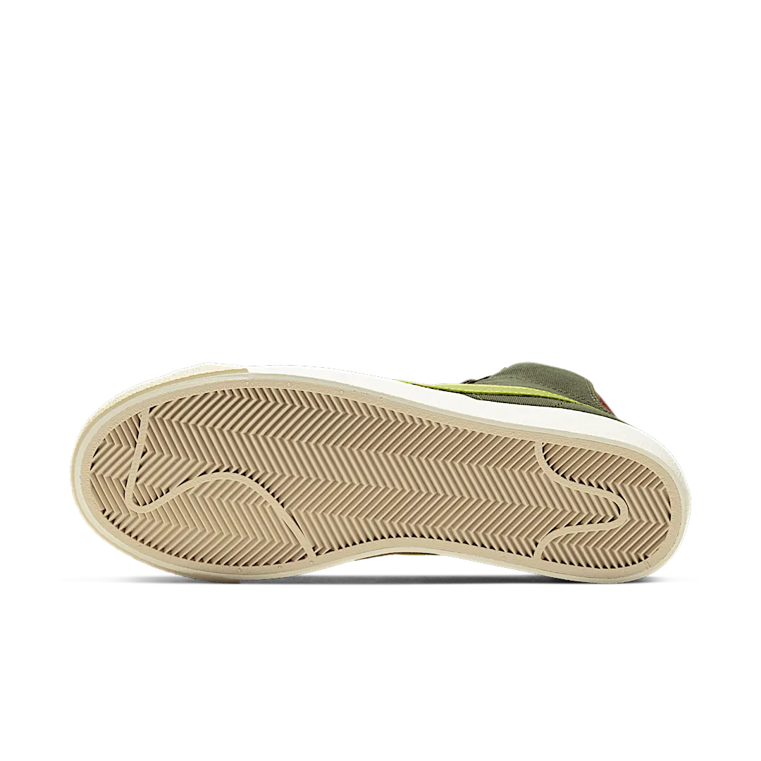Overkicks - Nike Blazer Mid 77 Olive Snakeskin (Womens) (CZ0462-200) - detalle suela