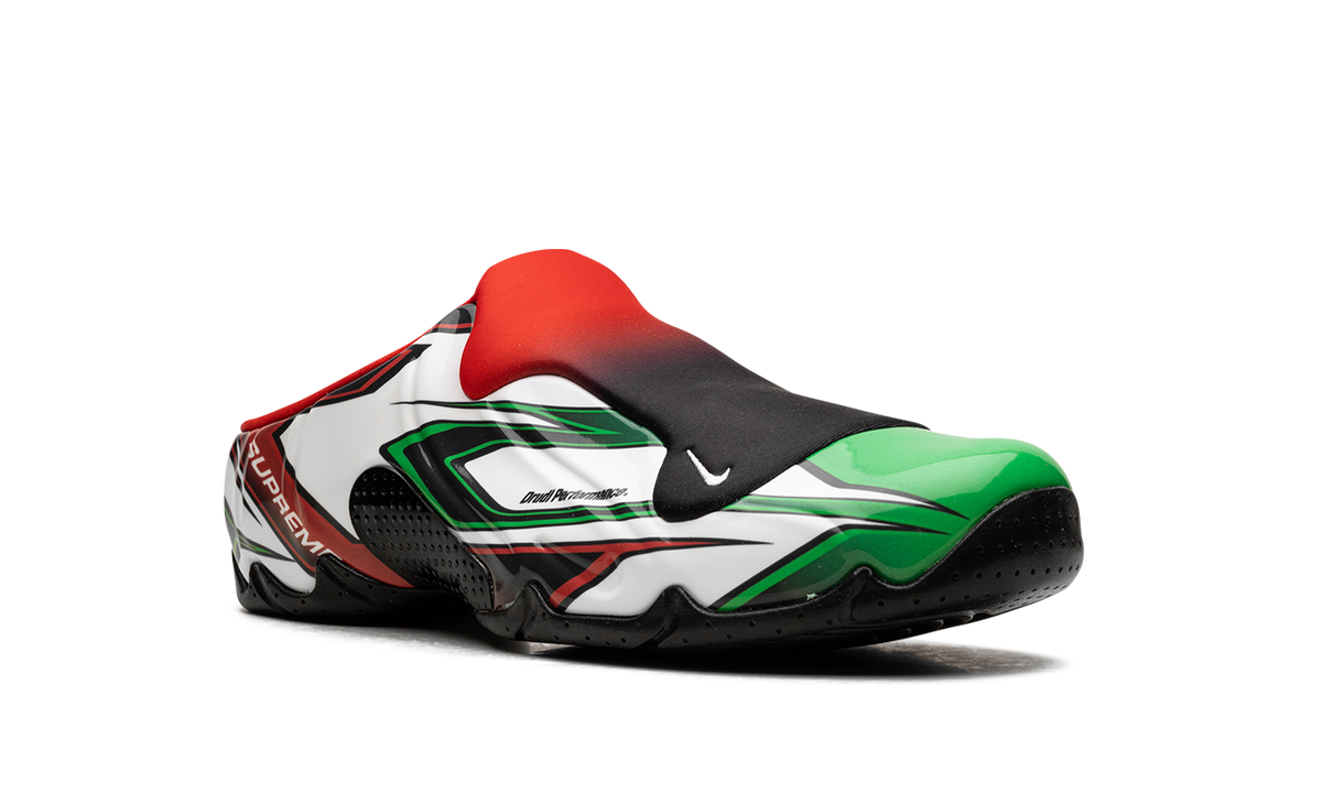 Overkicks - Nike Clogposite Supreme White Gym Red Green (FN0289-100) - detalle lateral interior