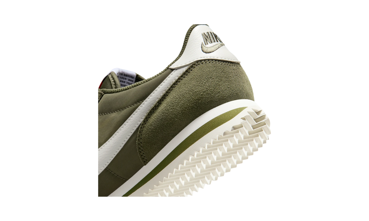 Overkicks - Nike Cortez Textile Medium Olive Sail (Womens) (DZ2795-204) - detalle