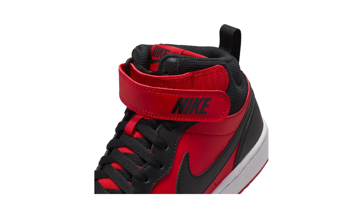 Overkicks - Nike Court Borough Mid 2 University Red White Black (GS) (CD7782-602) - imagen 9