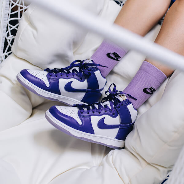 Overkicks - Nike Dunk High SP Varsity Purple (DC5382-100) - detalle talón