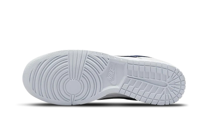 Overkicks - Nike Dunk Low White Grey Navy Aqua Mini Swoosh (FJ4227-001) - par completo