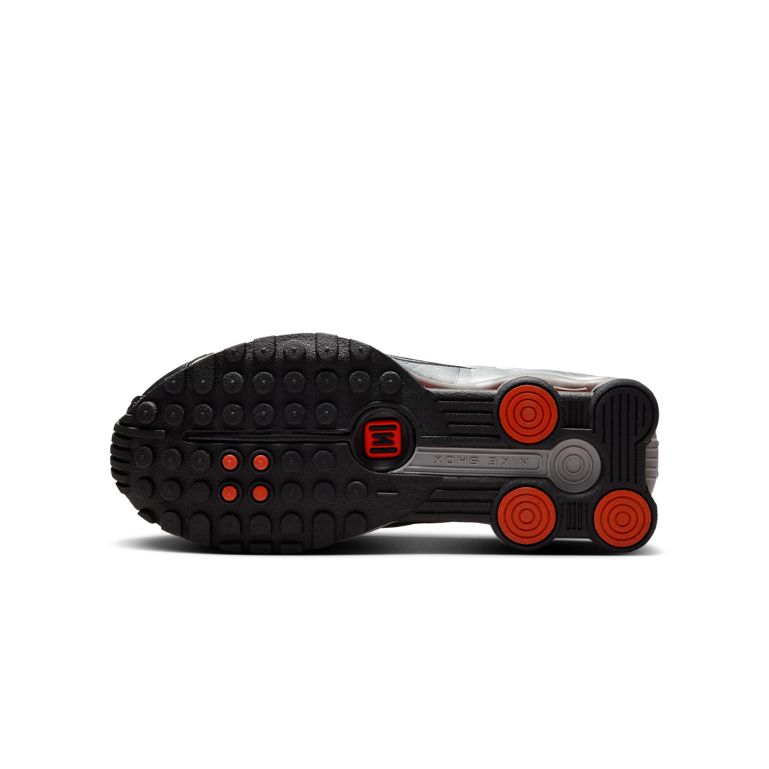 Overkicks - Nike Shox R4 Metallic Silver Black Picante Red (GS) (CW2626-005) - imagen 4