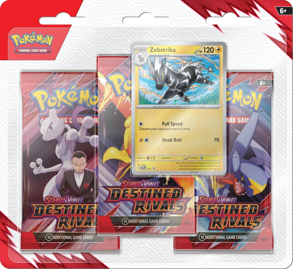 Overkicks - Pokémon TCG Destined Rivals: Zebstrika 3-Pack Blister