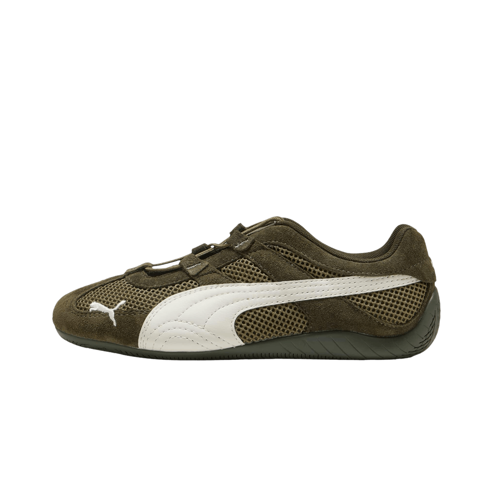 Overkicks - Puma Speedcat Go Dark Olive Warm White (Womens) (403589-07) - vista lateral