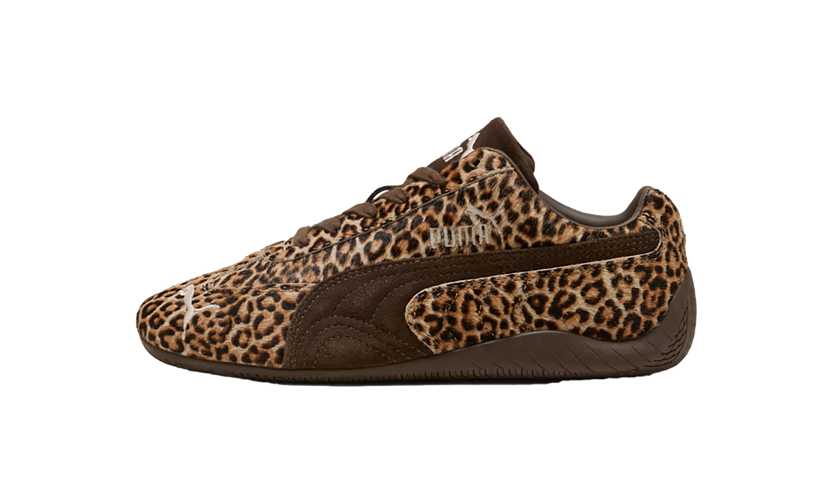 Overkicks - Puma Speedcat Wild Leopard Pony Hair (Womens) (406690-01) - vista lateral