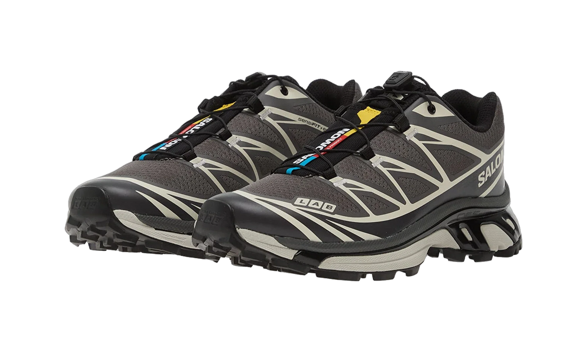 Overkicks - Salomon XT-6 Black Asphalt Castlerock (L47989500) - detalle talon