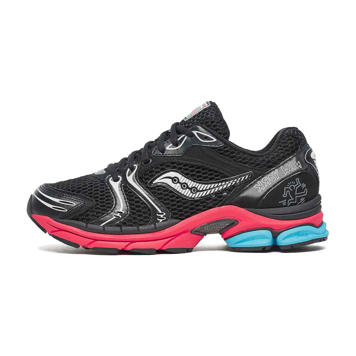 Overkicks - Saucony ProGrid Triumph 4 Keith Haring NYC Marathon (Women's) (S61022-1) - vista lateral