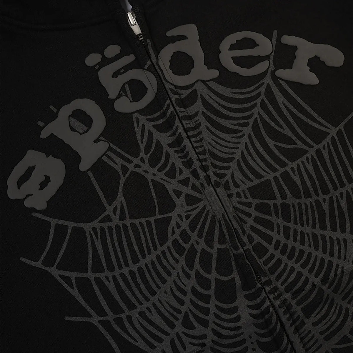Overkicks - Sp5der OG Web V2 Phantom Zip Up Hoodie Black (SP5DER-OG-WEB-V2-PHANTOM-ZIP-UP-HOODIE-BLACK) - imagen 3