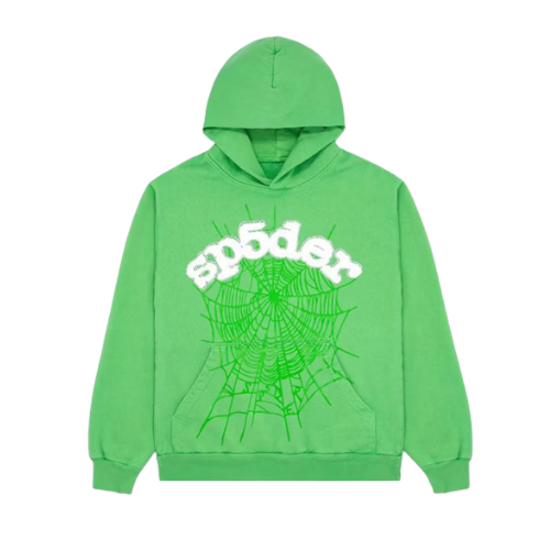 Overkicks - Sp5der Rhinestone Web Hoodie Slime Green (SP5DER-WEB-HOODIE-SLIME-GREEN) - vista frontal