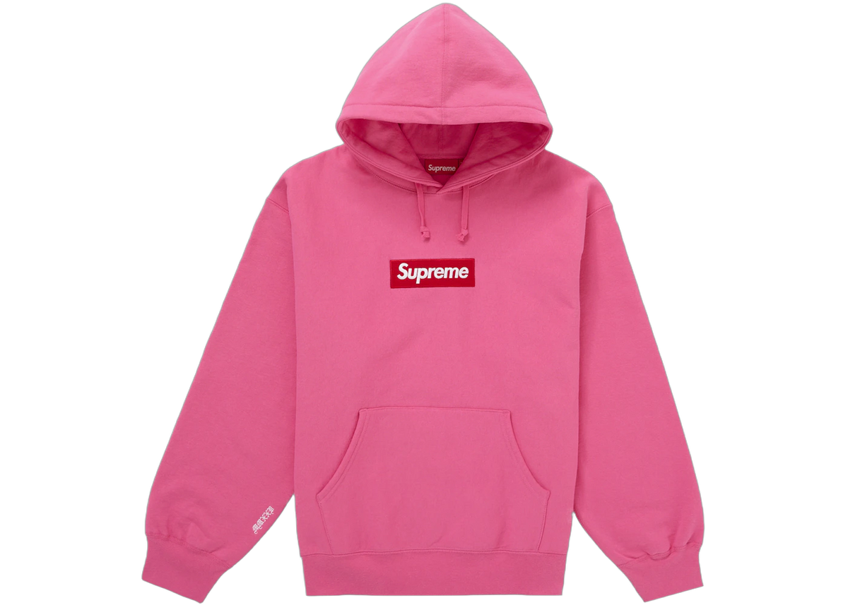 Overkicks - Supreme Box Logo Hooded Sweatshirt (FW25) Magenta