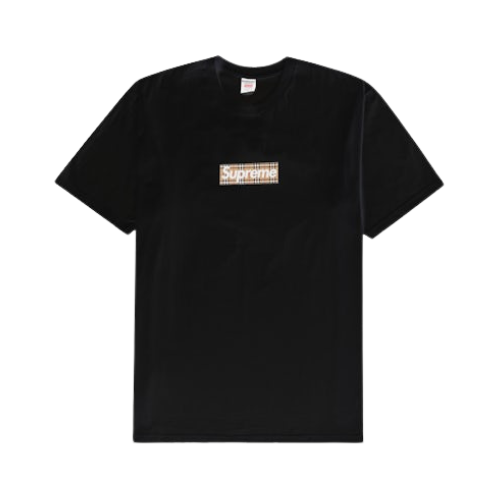 Overkicks - Supreme Burberry Box Logo Tee Black (SUPREME-BURBERRY-BOX-LOGO-TEE-BLACK) - vista frontal