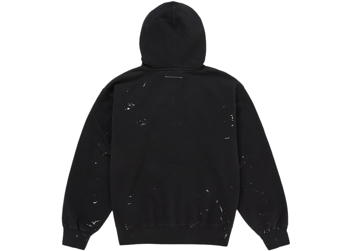 Overkicks - Supreme MM6 Maison Margiela Box Logo Zip Up Hooded Sweatshirt Black
