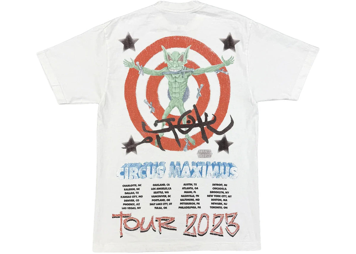 Overkicks - Travis Scott Utopia Circus Maximus 2023 Tour III Tee White (TRAVIS-SCOTT-UTOPIA-CIRCUS-MAXIMUS-2023-TOUR-III-TEE-WHITE) - imagen 2