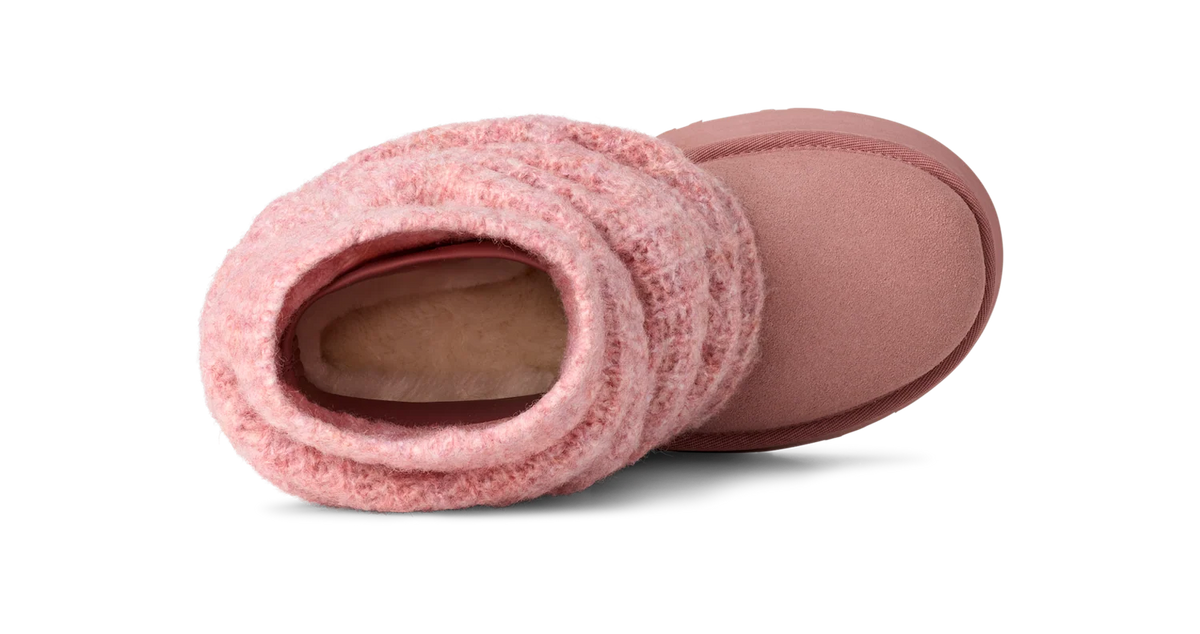 Overkicks - UGG Classic Mini Dipper Legwarmer Boot Pink Dawn (Womens) (1178990-PDW) - detalle lateral interior