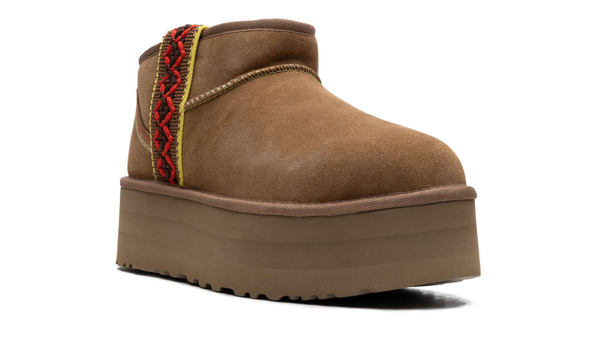 Overkicks - UGG Classic Ultra Mini Braid Boot Chestnut (Womens) (1138491-CHE) - detalle lateral interior