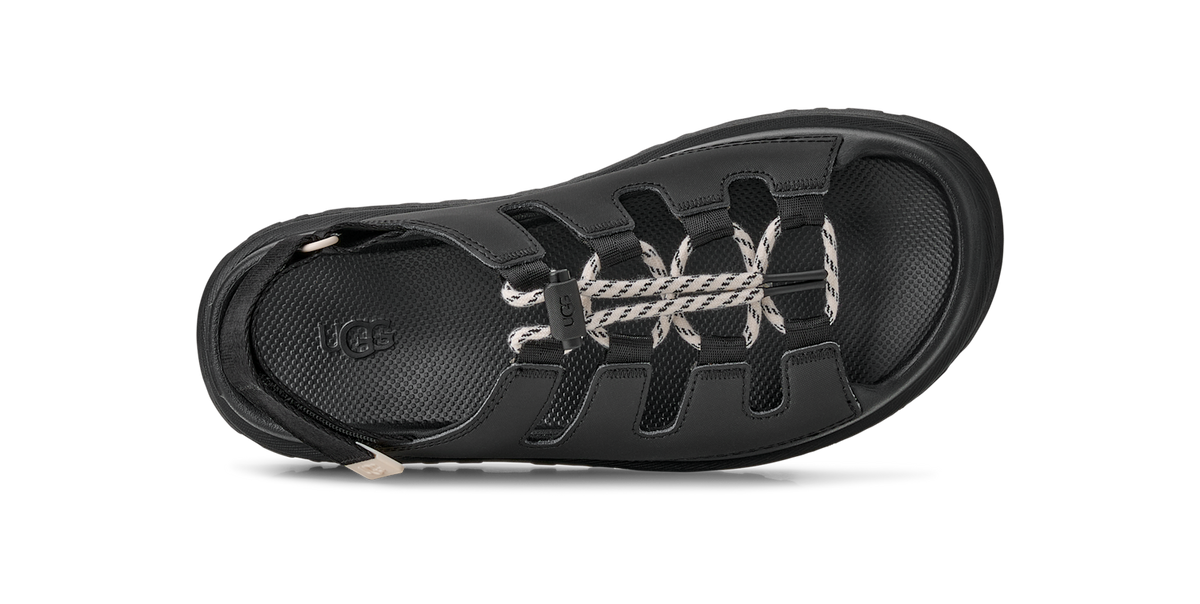 Overkicks - UGG GoldenGlow Toggle Sandal Black (Womens) (1179370-BLK) - detalle talon