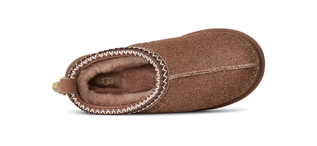 Overkicks - UGG Tasman Biarritz Slipper Rocky Oak (Womens) (1171444-RYK) - detalle talon
