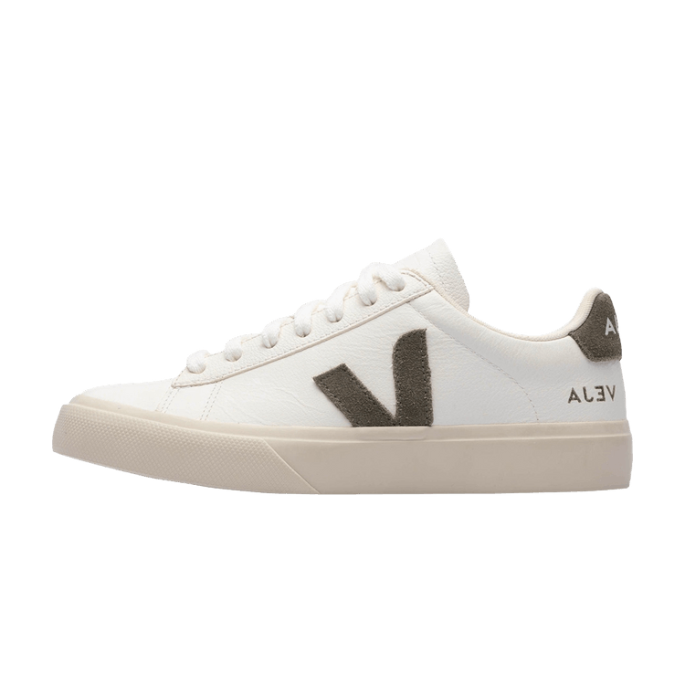 Overkicks - Veja Campo Low Chromefree Leather White Kaki (CP0502347) - vista lateral
