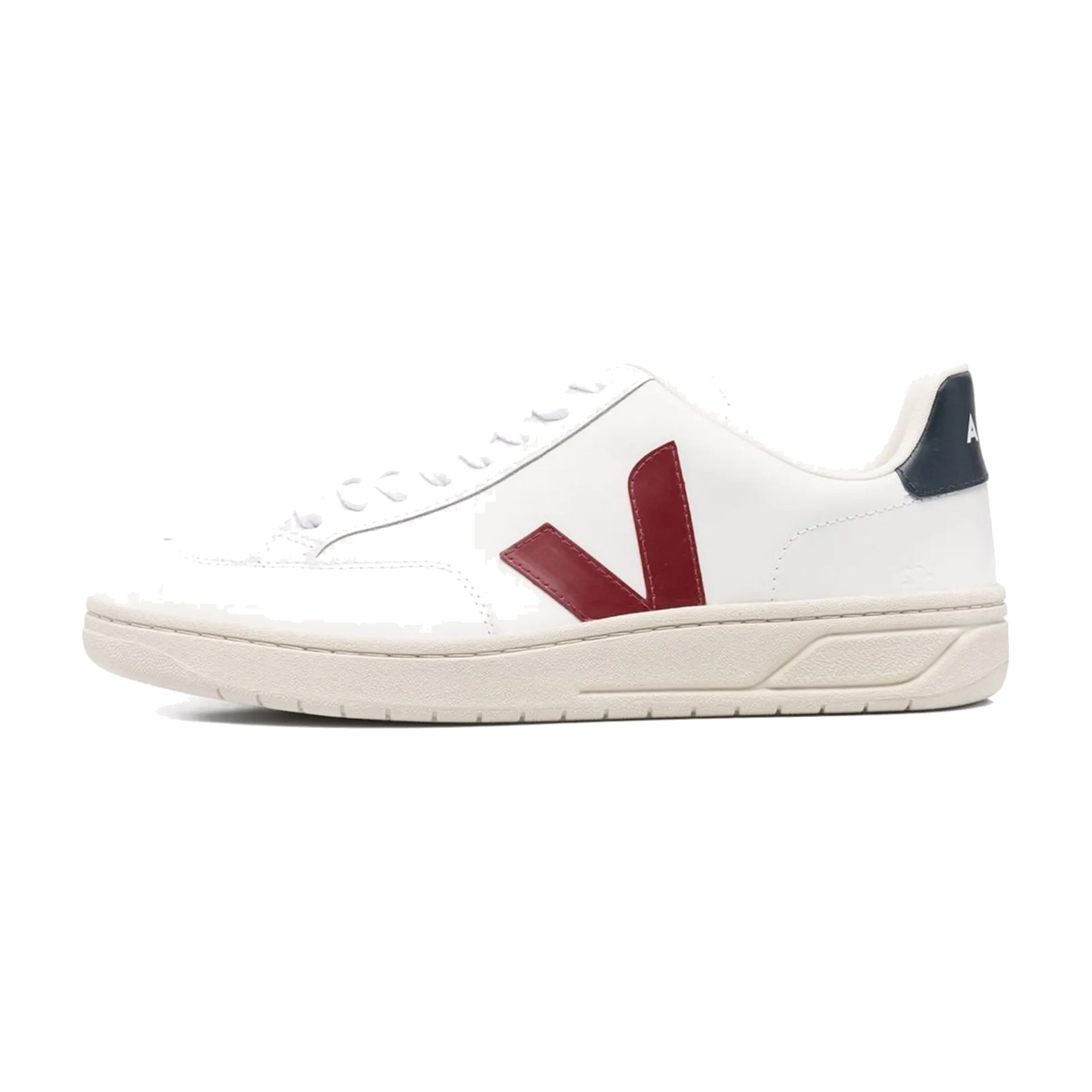 Overkicks - Veja V-12 Leather White Marsala Nautica (XD0201955B/XD0201955A) - vista lateral
