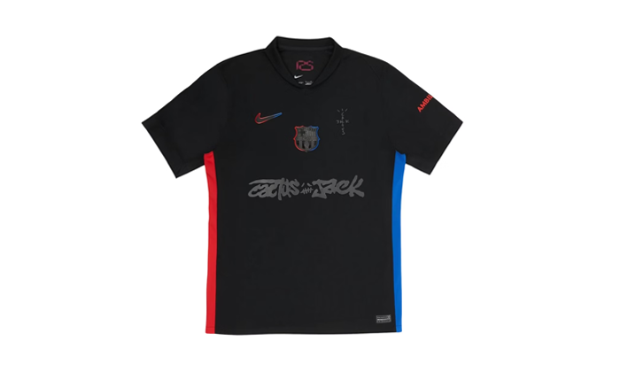 Travis Scott x FC Barcelona 2024/25 Match Away Cactus Jack Jersey Black