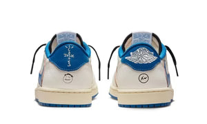 Air Jordan 1 Retro Low OG SP Fragment x Travis Scott Sail Military Blue